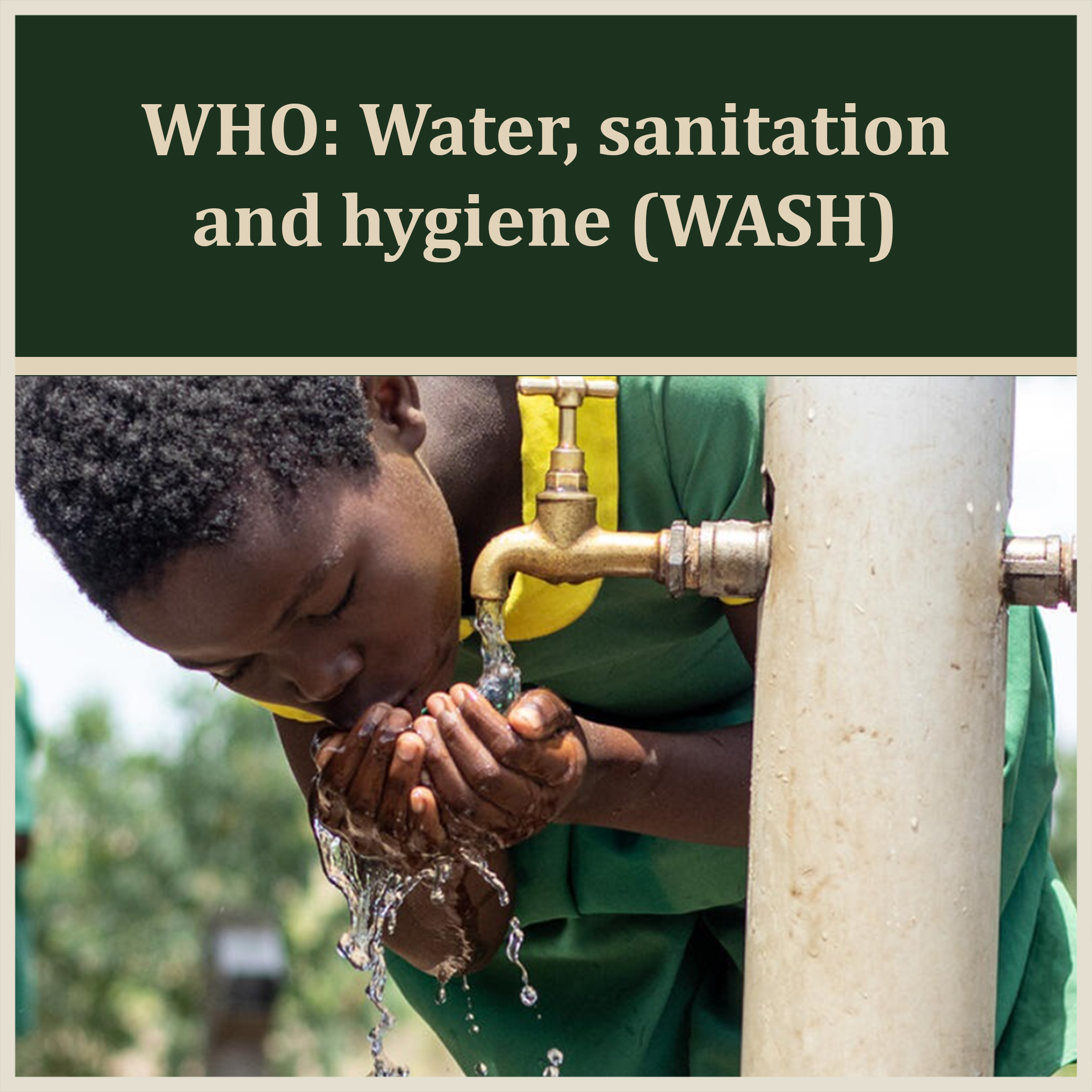 WHO: Water, sanitation and hygiene (WASH)